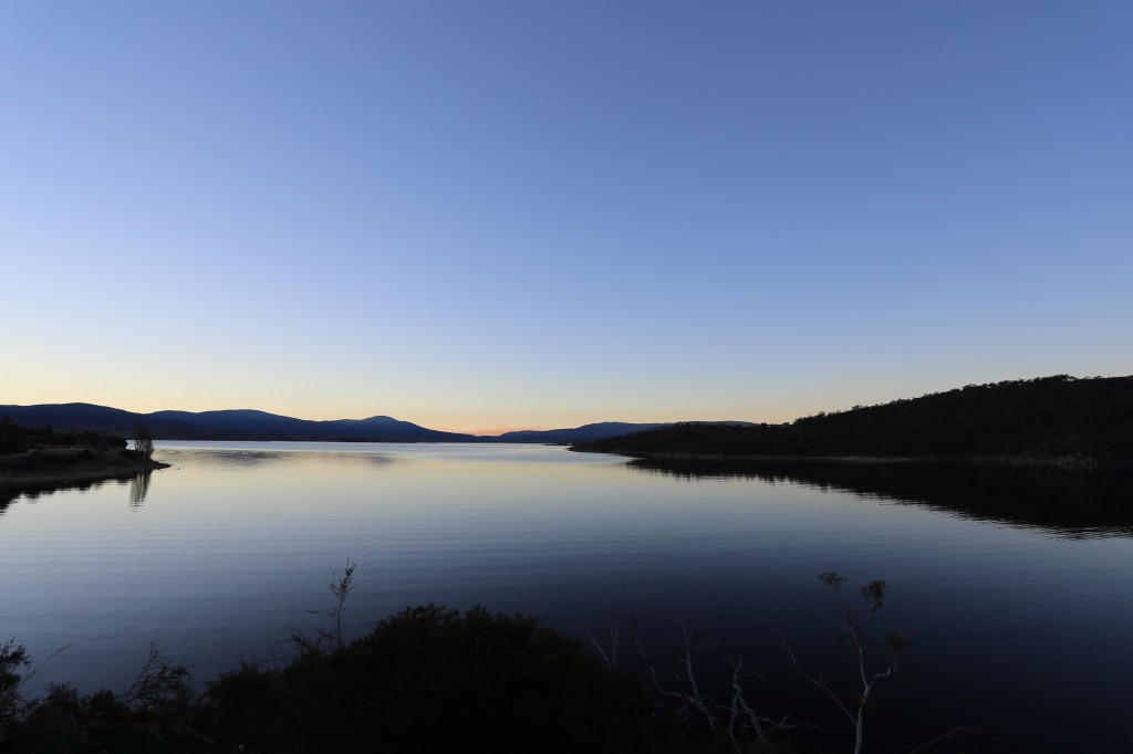 Sunset view looking North East over Lake Jindabyne